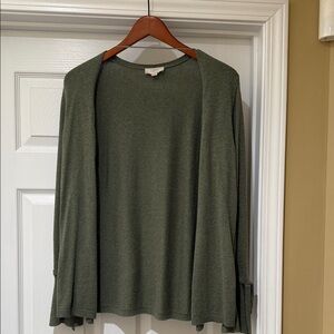 Loft Green Open Front Cardigan